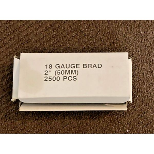 18 Gauge Brad nail 2” L -2500 Pcs. Open Box