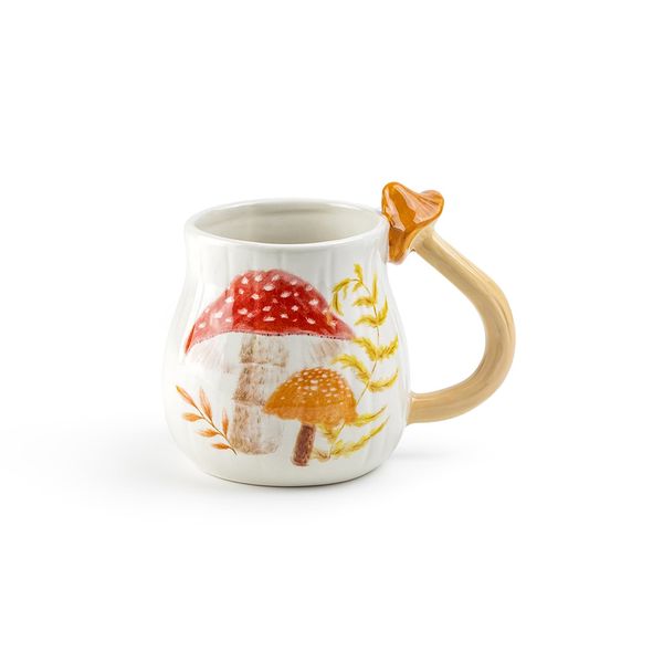 Gracie China Shop Magic Mist Mushroom 14oz Ceramic Mug, Regular