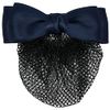 GLOBAL BOX Ribbon Barrette with Net Simple Chignon (Blue)
