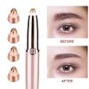 4 Pack Flavless Replacement Head, Facial Hair Removal Tool for Women Smooth Finishing, With Cleaning Brush(Rose Gold)