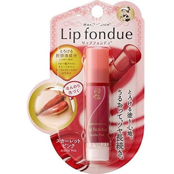 Mentholatum Lip Fondue Scarlet Pink 0.1 oz (4.2 g) x 6 Packs