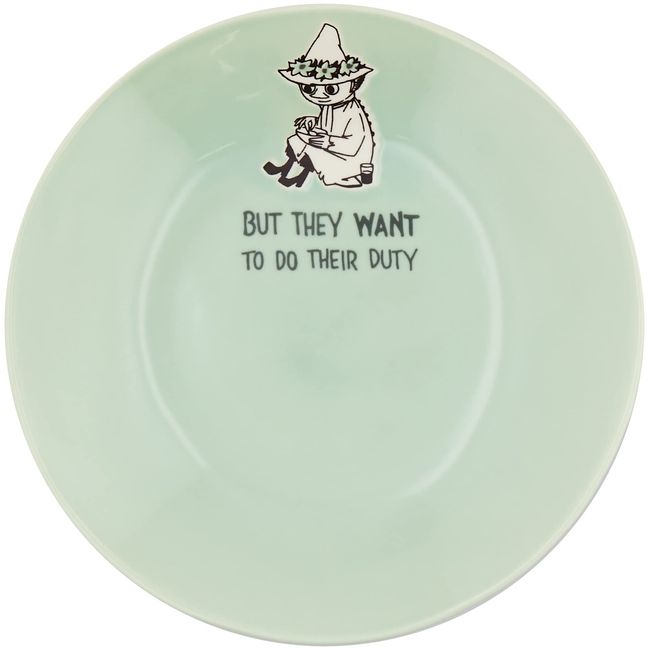 Yamaka Shoten MOOMIN MM4703-355 "HUVER" Pasta Plate, Curry Plate, Diameter Approx. 8.7 inches (22 cm), Snafkin, Microwave, Dishwasher Safe, Green, Moomin Goods, Scandinavian Mother's Day, Gift,