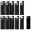 BIC Maxi Electronic J38 Black / Chrome Includes 1 Sepilo Soft Flame Lighter Refillable (10 Lighters)