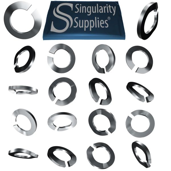 Split Spring Washers - Curved (Metric-A2) [M10 | 20pcs | A2/304 | DIN]
