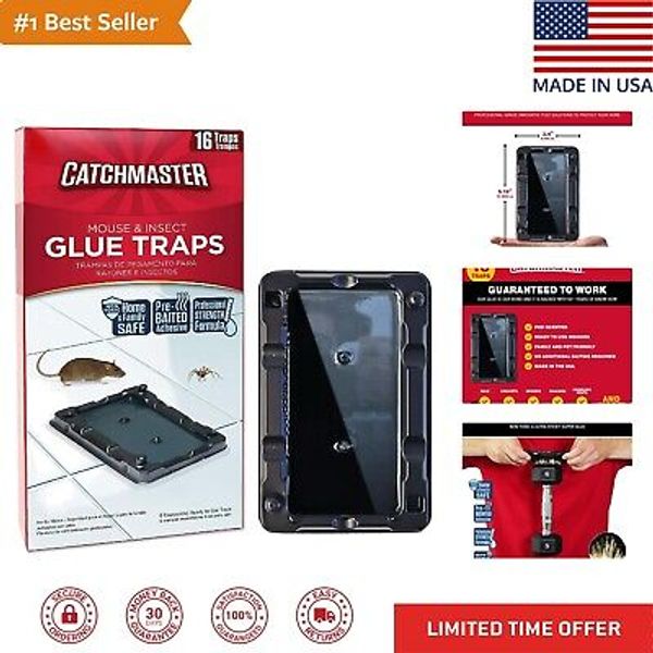 Pre-Scented Glue Traps - Pet Safe Pest Control for Mice & Insects - 16 Pack