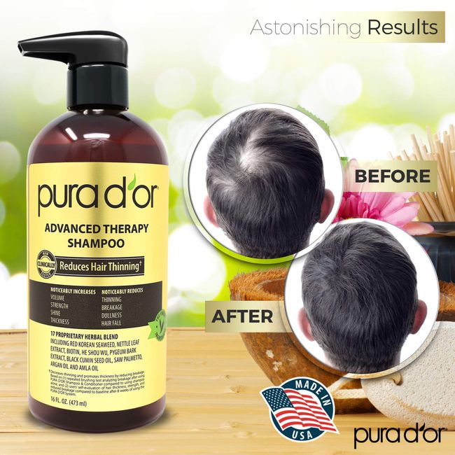 Pura d'or Argan Oil Organic Shampoo and Conditioner & Pure Argan