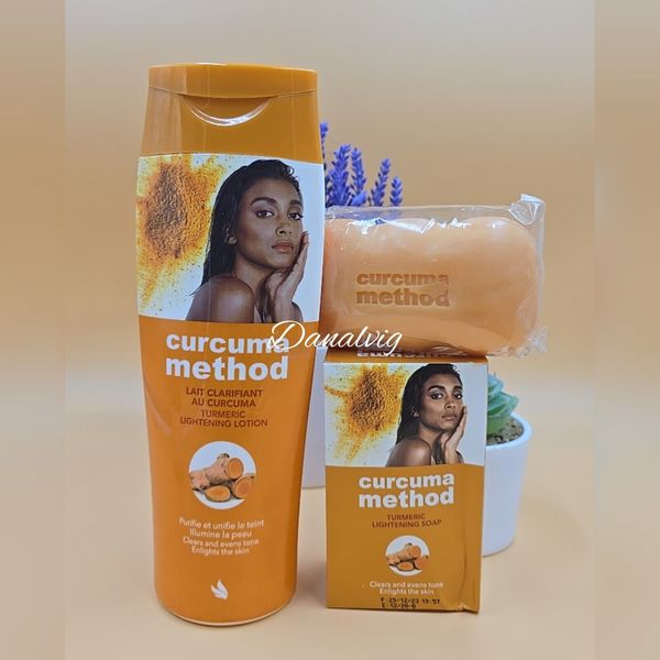Curcuma Method Whitening body lotion(450ml), Curcuma soap(180g)