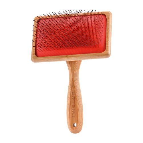 ARTERO Carda Long Protected Pick L. Nature Collection, Ecofriendly, Red, Thick Hair, Dogs, Cats, Sensitive Skin