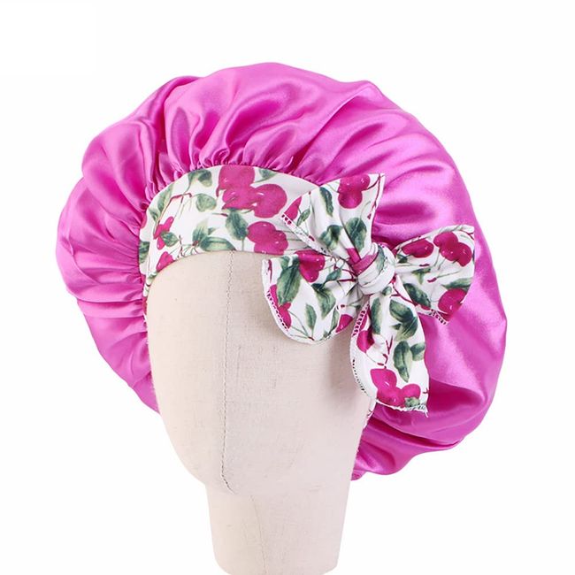 Wide Band Kids Satin Bonnet Cap,Silky Bonnet for Curly Hair,Baby