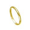 Gold Plated Sterling Silver 2mm D Shaped Wedding Band Ring Size S