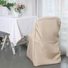 10 Nude Polyester FOLDING CHAIR COVERS Wedding Banquet Reception Decorations