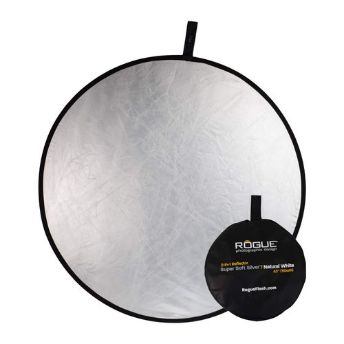 Rogue 2-in-1 Collapsible Reflector - Super Soft Silver / Natural White 43”