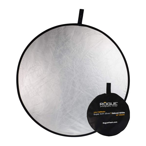 Rogue 2-in-1 Collapsible Reflector - Super Soft Silver / Natural White 43”