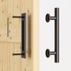 CCJH 9”/24cm Sliding Barn Door Handle Hardware, Pull Flush Door Handle, Black…
