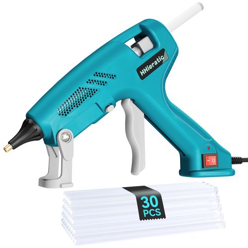 100W Hot Glue Gun with 30 pcs Sticks,Fast Preheating Hot Glue Gun and Sticks Set,Low Temp Glue Gun for Craft,DIY,Repairs