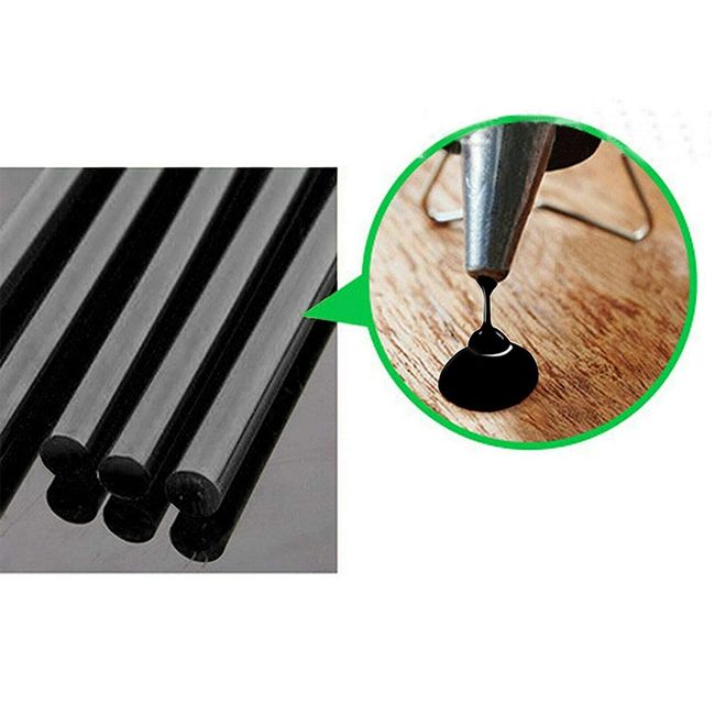 50pcs Glitter Hot Melt Glue Sticks 7mm Transparent Black Glue Gun Adhesive  Bar Silicone Heat Rod DIY Craft Toy Repair Tool