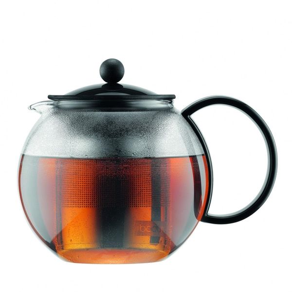 Bodum ASSAM Tea Maker, French Press System, Plastic Filter, 1.0 L/34 oz - Black