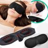3D Eye Mask Sleep Soft Cover Padded Blindfold Shade Sleeping Aid Night Eyepatch (Black)