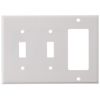 Leviton 80421-W 2-Toggle 1-Decora/GFCI Device Combination Wallplate