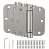 Self Closing Door Hinges 3.5 Inch, Spring Loaded Hinges, Brushed Nickel, 3 Pack