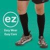 Juzo Dynamic Men’s Cotton Closed Toe Compression Knee High, 30-40 mmHg – Breathable Cotton & Nylon Fabric, Compression Therapy for Poor Circulation, Made in the USA,Black,4 (IV) Regular