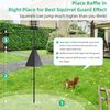 Squirrel Guard Baffle Plastic Squirrel Proof Baffle Weatherproof Squirrel Guard for Bird Feeder Pole, Effective Defense Squirrel Baffle, 34cm Flapper Width, Included Hardware