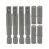 8 Pieces 1/4 Hex to 1/4 Socket Adapter, 1/4" Hex to Square Socket Bit Adapter,Power Tool Replacement Part Adapter Suitable for Drill Driver Socket Driver Electric and Pneumatic Drill