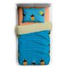Classic Geometric Pattern Children/Kids Duvet Single Cover Set - Bug Time Blue