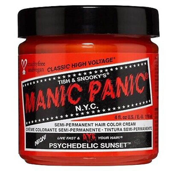 MANIC PANIC Hair Dye Semi Permanent Hair Color-Psychedelic Sunset- 4 oz