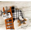 AGD Fall Decor - Black White Buffalo Check Fall Sweet Fall Pumpkin