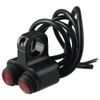 22mm Red Motorcycle Handlebar Headlight Switch, Handlebar Double Control Kill Button Switch, Brake Fog Lamp Horn Dual Control Button Switch for