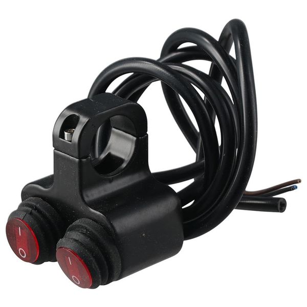 22mm Red Motorcycle Handlebar Headlight Switch, Handlebar Double Control Kill Button Switch, Brake Fog Lamp Horn Dual Control Button Switch for
