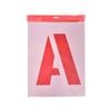 A-Z Stencil Kit 200mm Character Height Spacer Marks On Corners Flexible Polyester Scratch Resistant