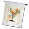 3dRose Mid-century modern lines frame this martini artwork - Flags (fl-383946-1)