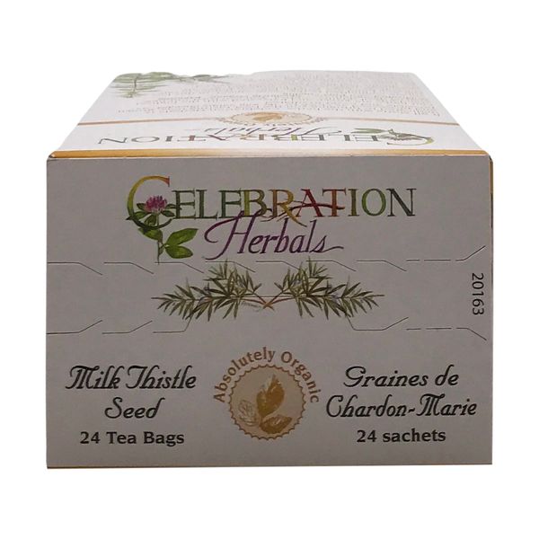 Celebration Herbals Organic Milk Thistle Seed Herbal Tea -- 24 Tea Bags, NET WT.60, 2.11 OZ