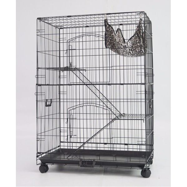 30" New Homey Pet Wire Cat Ferret Rat Small Animal Cage Crate Playpen w Tray