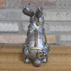 Steampunk Rabbit Vintage Silver Mechanical Pet Hare Figurine Ornament