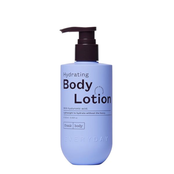 frank body Hydrating Body Lotion | Vegan & Cruelty Free | Lightweight, Hydrating Gel- Lotion | With Hyaluronic Acid, Glycerin and Aloe Vera | Cucumber & Waterlily Scent (250mL / 8.45 fl oz)