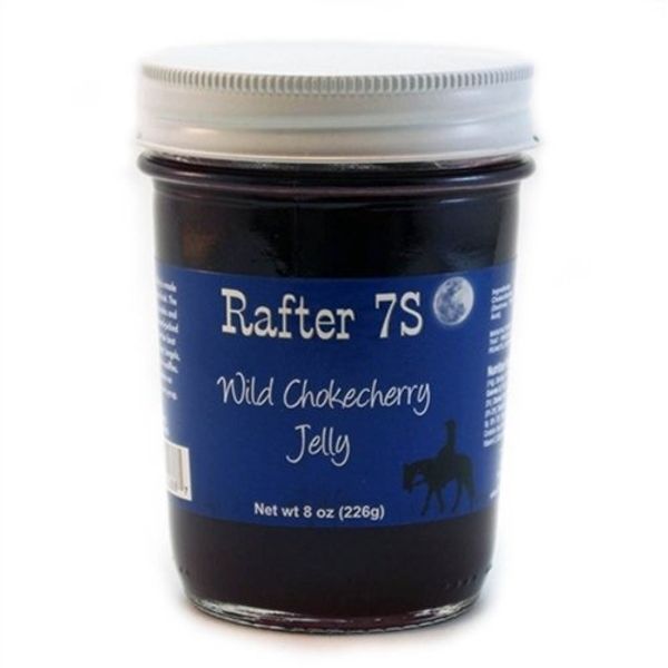 Rafter 7S Wild Chokecherry 8 oz Jelly - No Preservatives - No Corn Syrup - Made with Fresh Nebraska Fruit