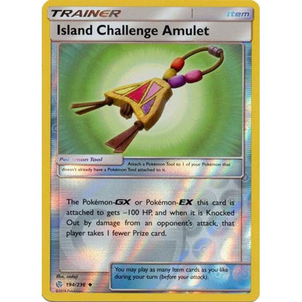 Island Challenge Amulet - 194/236 - Uncommon - Reverse Holo - Cosmic Eclipse