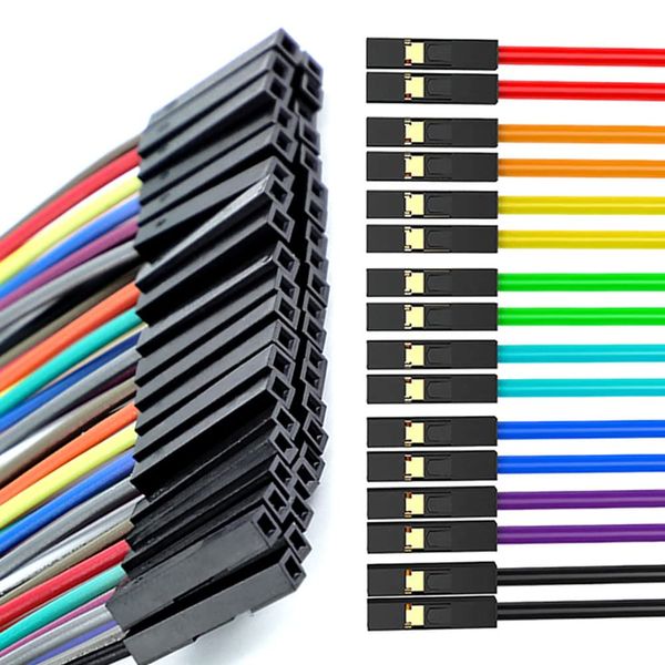 50pcs Jumper Wire Jumper Cables Plastic Colorful Female to Female 1P Breadboard Jumper Wire for Electronic Work Applications