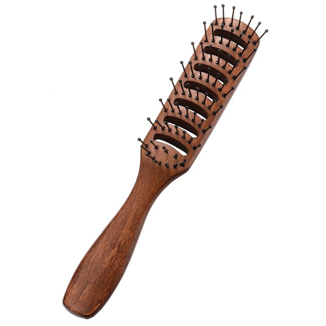 PERFEHAIR Vented Hair Brush for Blow Drying, Men's Vent Volumizing Hairbrush with Ball Tipped Bristles for Styling Dry, Wet, Short, Curly or Straight Hair