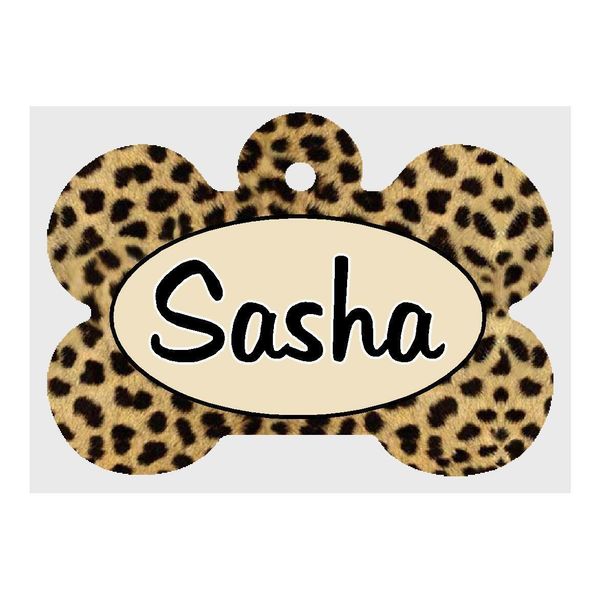 Personalized PET ID TAGS Custom LEOPARD Theme Any Name Dog Tag Printed 2 Sides