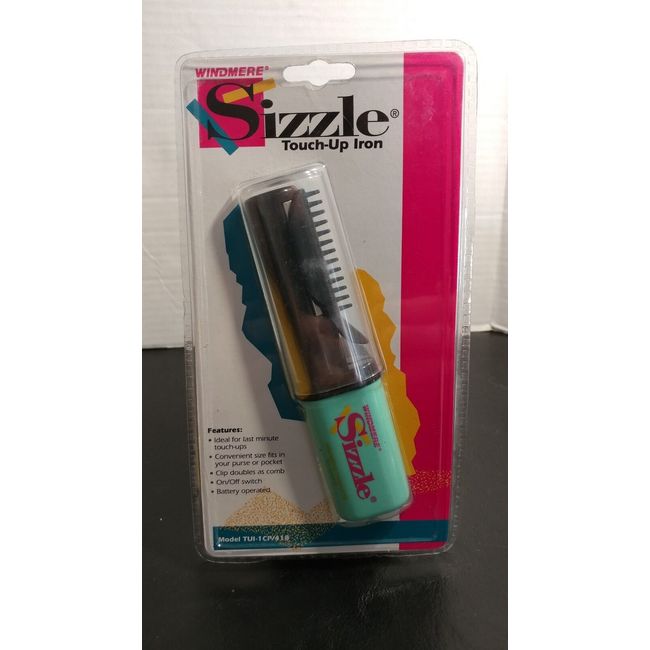 WINDMERE SIZZLE TOUCH UP IRON MODEL TUI-1CP/418 PURSE SIZE CURLING IRON NIP