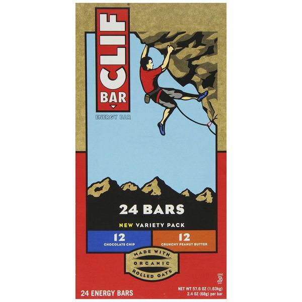 Clif Bar Variety Pack, Chocolate Chip, Crunchy Peanut Butter, 2.4 oz. Nutrition