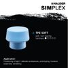 Halder 3201.051 Simplex 1.97 in. Replacement TPE-Soft Blue Rubber (non-marring) Face Insert