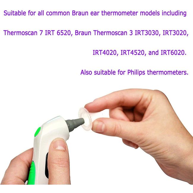 200 Pcs Ear Thermometer Probe Covers, Refill Caps, Lens Filters Compatible  for All Braun ThermoScan Models and Other Types of Digital Thermometers  Disposable Covers (200 pcs)