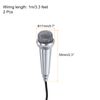 sourcing map 2Pcs Mini Microphone Tiny Microphone Portable Microphone Mini Mic for Singing Voice Recording Video for Phone Computer Notebook Silver Gray