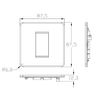 Knightsbridge SF1GMW Screwless 1G Modular faceplate-Matt White