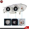 Headlights For Toyota Corolla LE CE 2003-2005-08 Halogen Left+Right Side Chrome